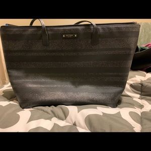Black and silver Kate Spade Tote